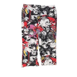Disney Jack Skellington Pajama Pants – Black Y2K All-Over Print Lounge S-M